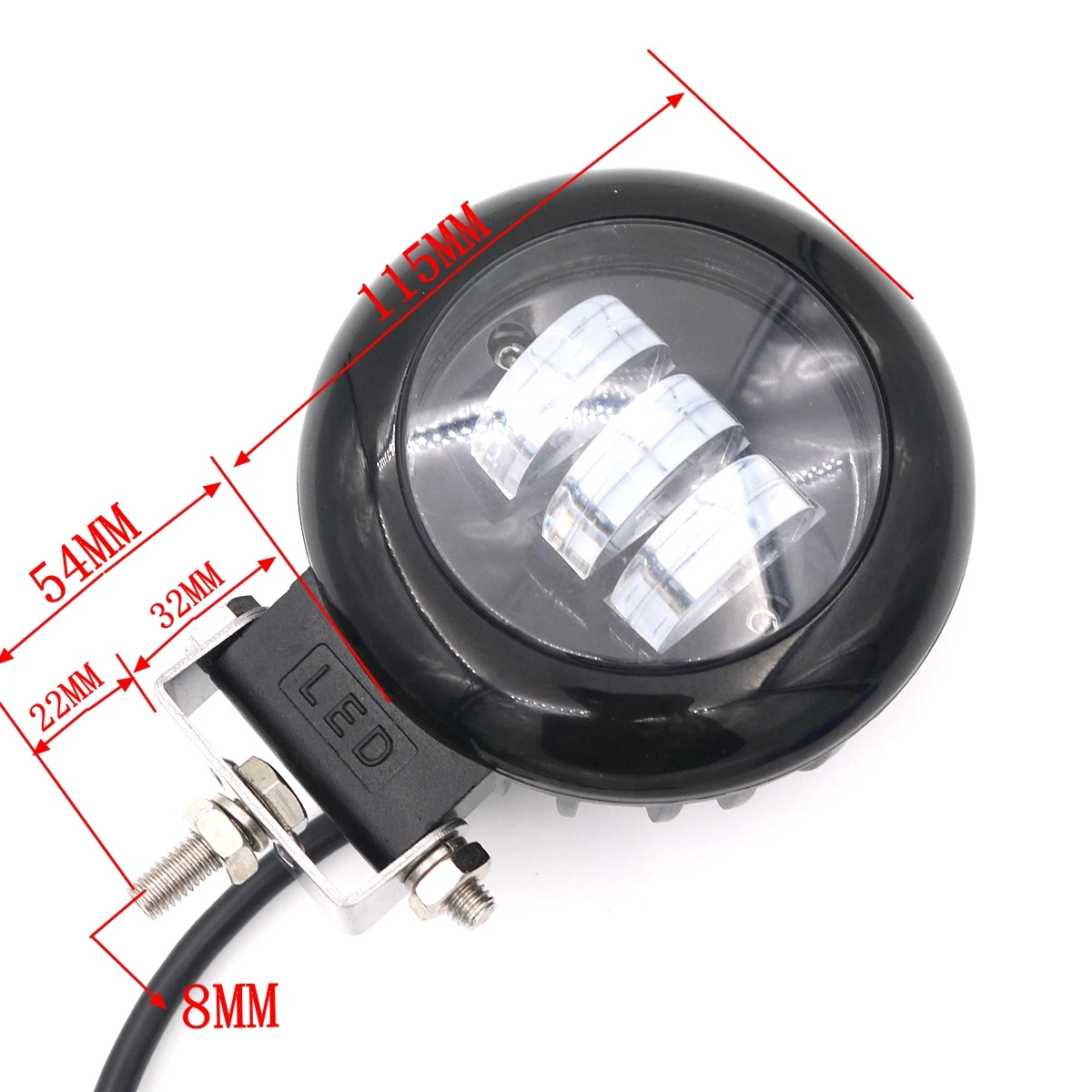 Eonstime 1шт 27W 12V/24V 9LED Круглый светоотражатель туманостойкий отражается на дороге ATV