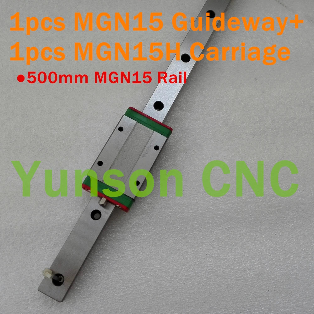 

1pcs 500mm MGN15 Linear Motion Guideways Rail+1pcs MGN15H Carriage Slide Unit Block
