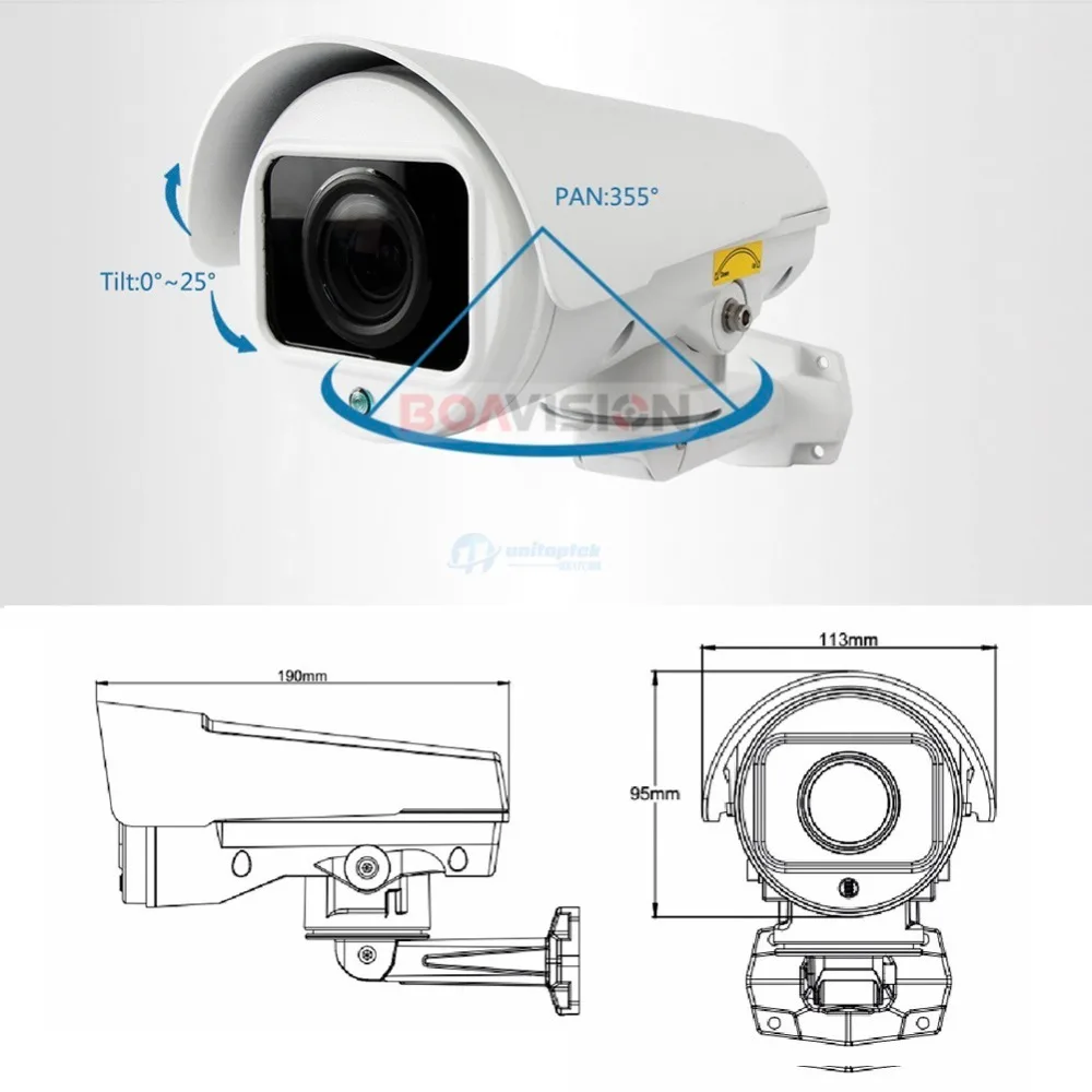 Камера с автоматическим фокусом 1080P 4 МП HD PTZ IP ONVIF 4x 10x зум вариофокальный объектив