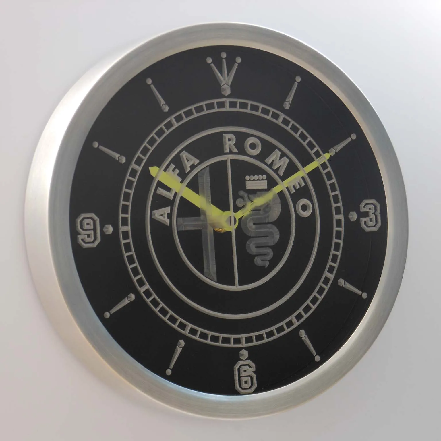 Nc0172 orologio da parete a LED con insegne al Neon Alfa Romeo|wall  clock|led wall clockclock wall clock - AliExpress