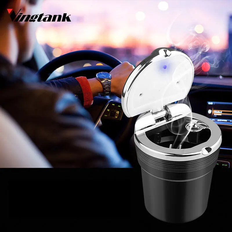 Car Cylinder Cup Holder Portable Cigarette Ashtray Car Auto Smoke Stand