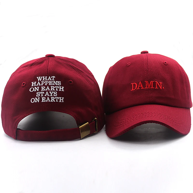 

unisex Black Embroidered DAMN Dad Hat Hip Hop Stitched Kendrick lamar Unstructured Rapper cotton adjustable Baseball Cap