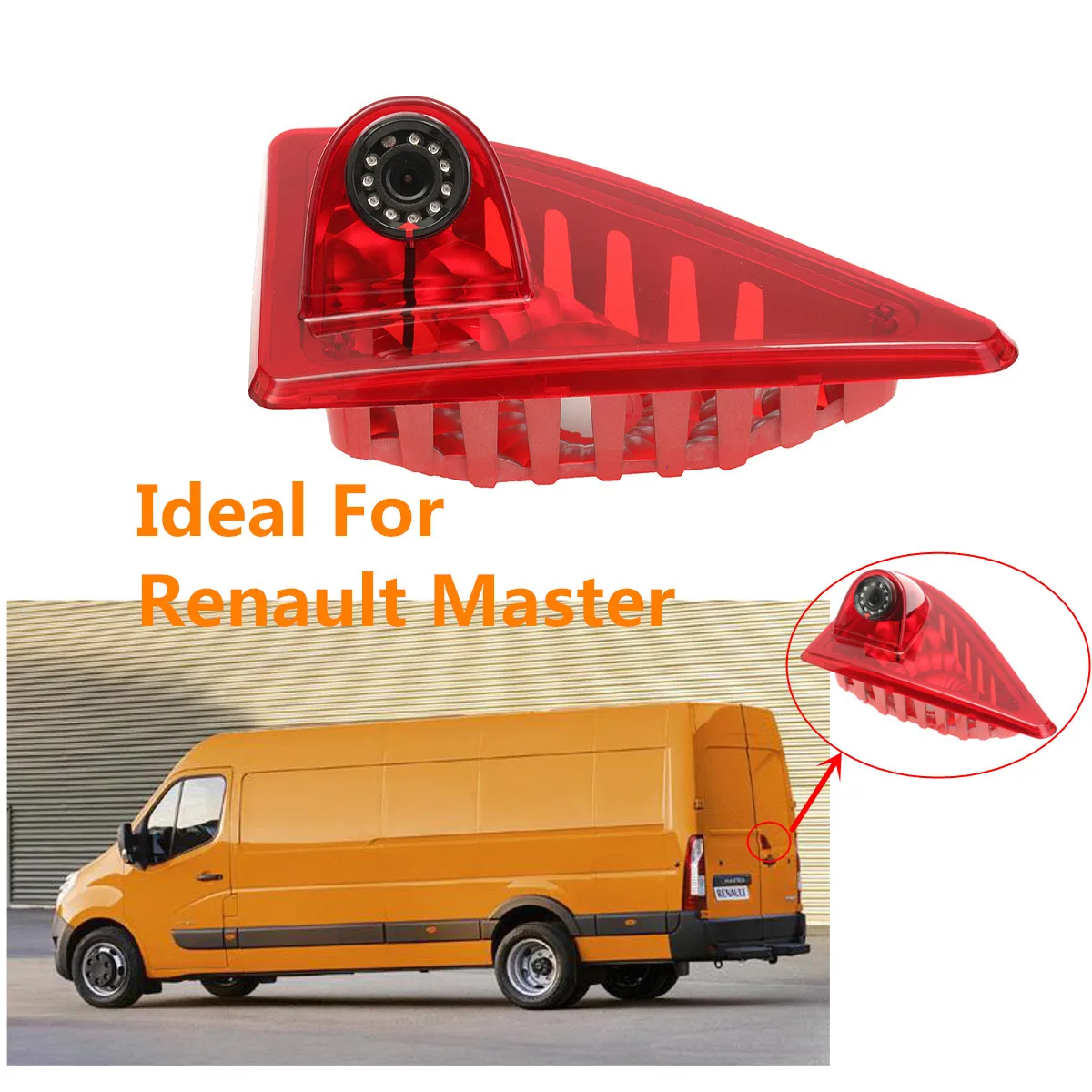 

12V Car Brake Light Rear View Reverse Backup Camera 3RD Night Vision For Renault/Master With Built-in 10pcs IR Led Light