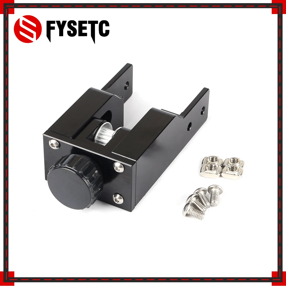 cheap Black 2040 Profile Y axis Synchronous Belt Stretch CR10 Straighten Tensioner For Creality CR 10 CR10S 3D Printer Parts