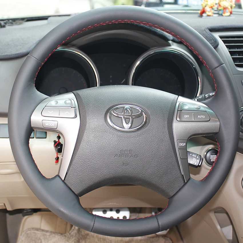 Чехол для Toyota Highlander Camry старой модели Рулевого колеса охватывает Натуральная