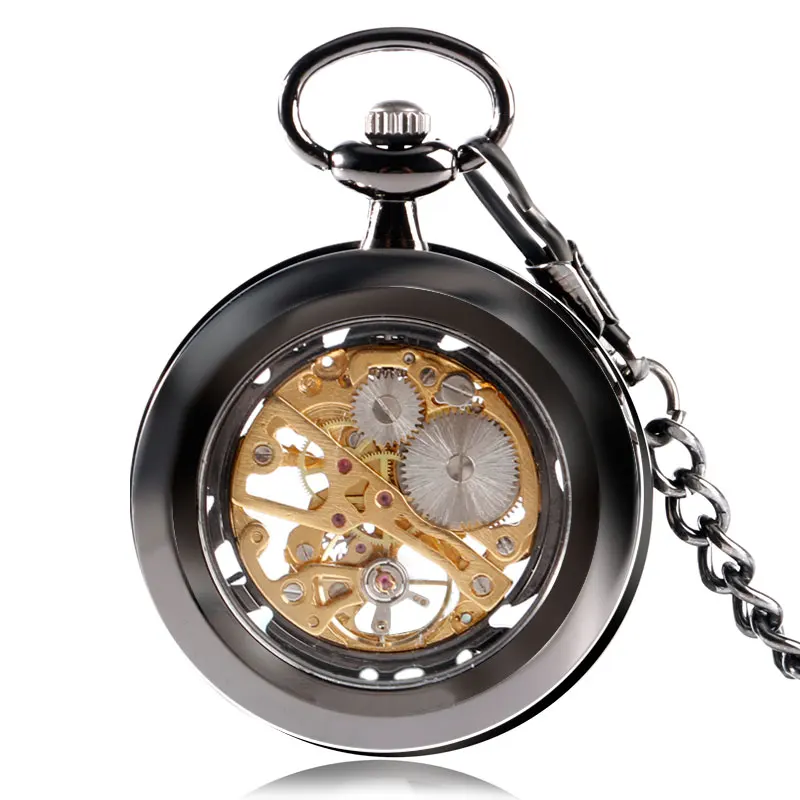 Женские классические часы с открытым лицом модные карманные ручным заводом