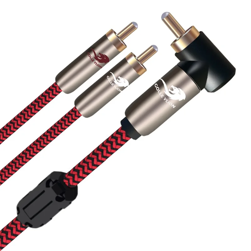 

CYK: 3M & RCA to 2 RCA plug male-male Shielding Audio Cable amp/TV/PC/Speaker cable/ Subwoofer cable Free Shipping