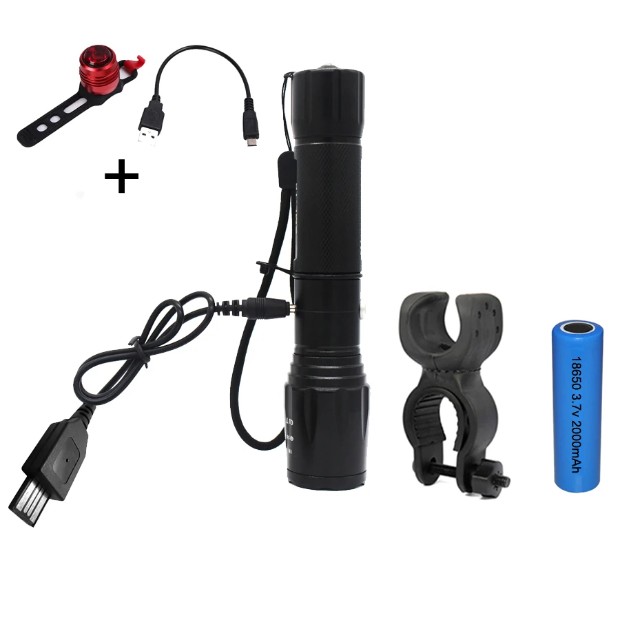 NEWBOLER-Bicycle-Light-5-Mode-T6-LED-Flashlight-Bike-Light-Set-Front-Torch-Waterproof-headlights-Bike