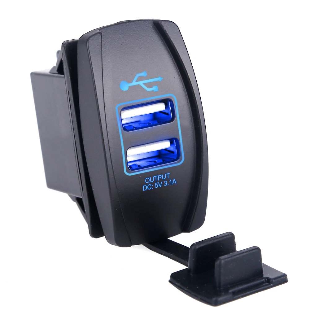 Double Port USB Chargeur Imperméable 3.1A