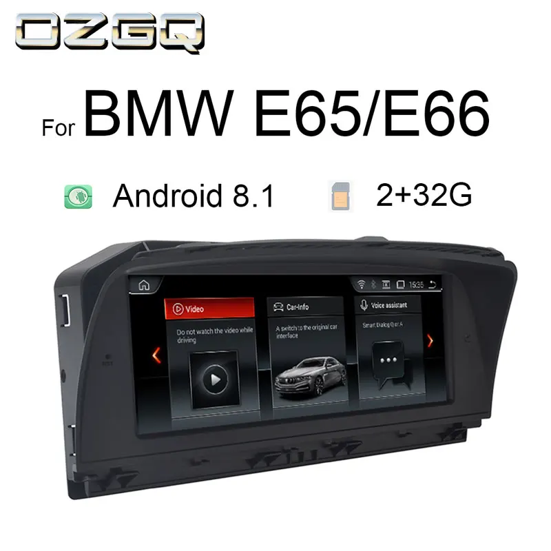 

OZGQ Android 8.1 System IPS Screen Car GPS Navigation Multimedia Radio Stereo For BMW 7 Series 2005-2009 E65 E66 With Bluetooth