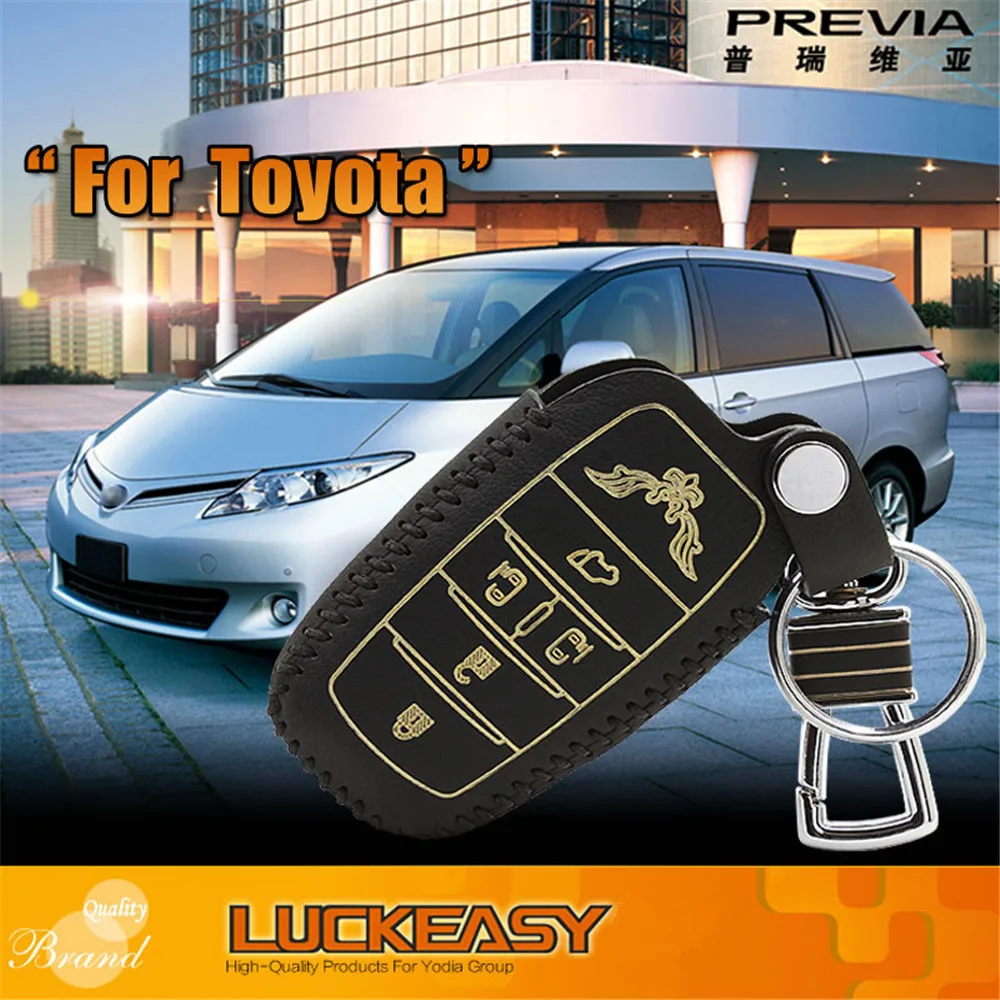 Untuk Toyota PREVIA Alphard 2012 2012 Kulit Asli Penutup Kunci Mobil