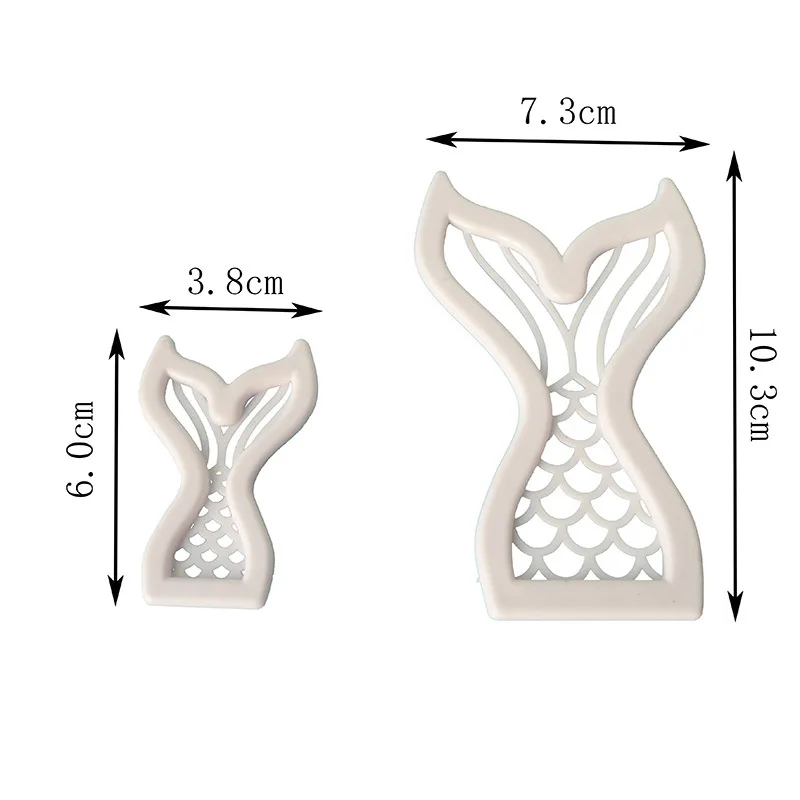 2 шт./компл. Русалка хвост рыбы выпечки инструменты торт плесень частей diamond Весна die DIY отделка Fondant плесень торт плесень A1451