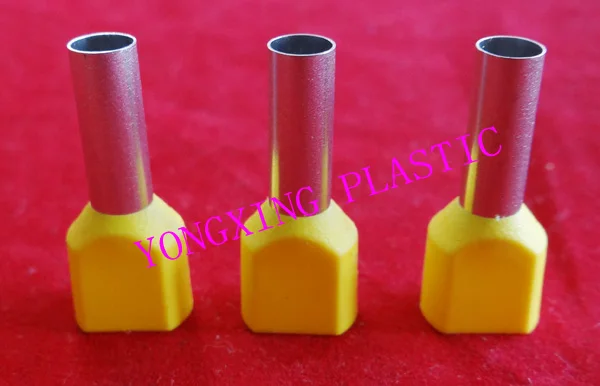 

50pcs/lot TE7508 2x0.75mm2 Bootlace cooper Ferrules kit set Wire Copper Crimp Connector Insulated Cord Twin Pin End Terminal