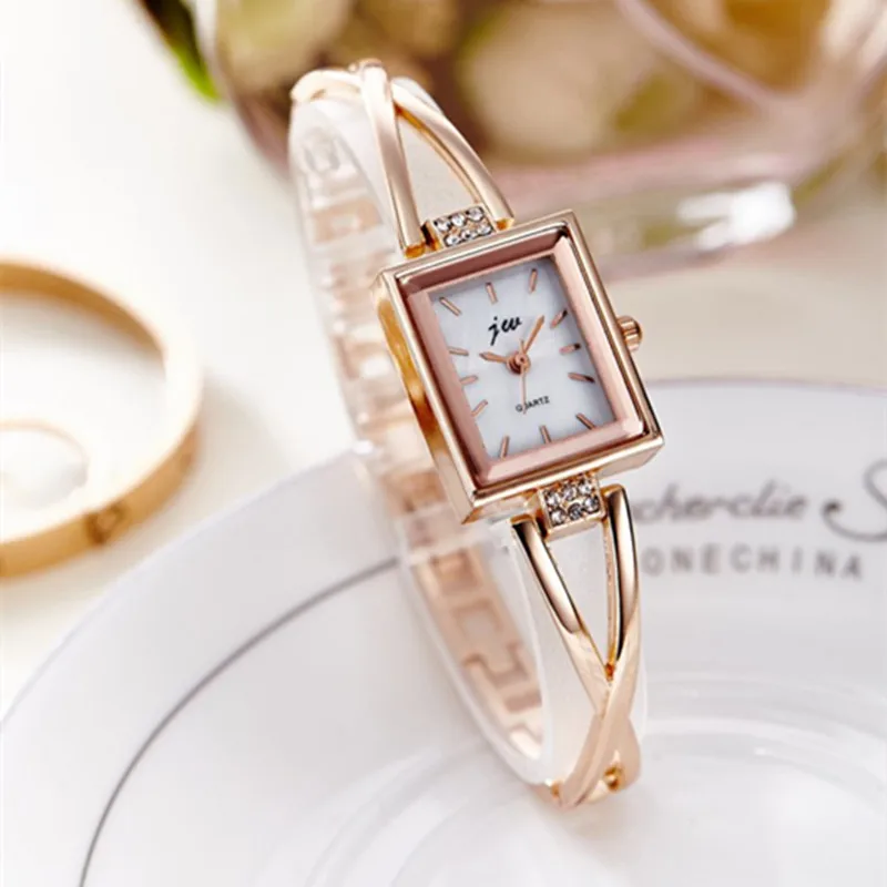 ROSE GOLD Новинка, модные женские часы, стразы, роскошный бренд, браслет из нержавеющей стали, часы для девушек, кварцевые, под платье, часы, reloj mujer - Цвет: ROSE GOLD