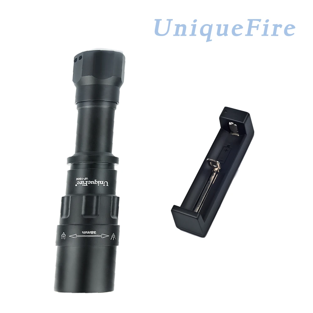 

UniqueFire 1605 IR 940nm Zoomable 38mm lens Flashlight 3 Modes Night Vision torch USB Rechargeable For Hunting with Charger