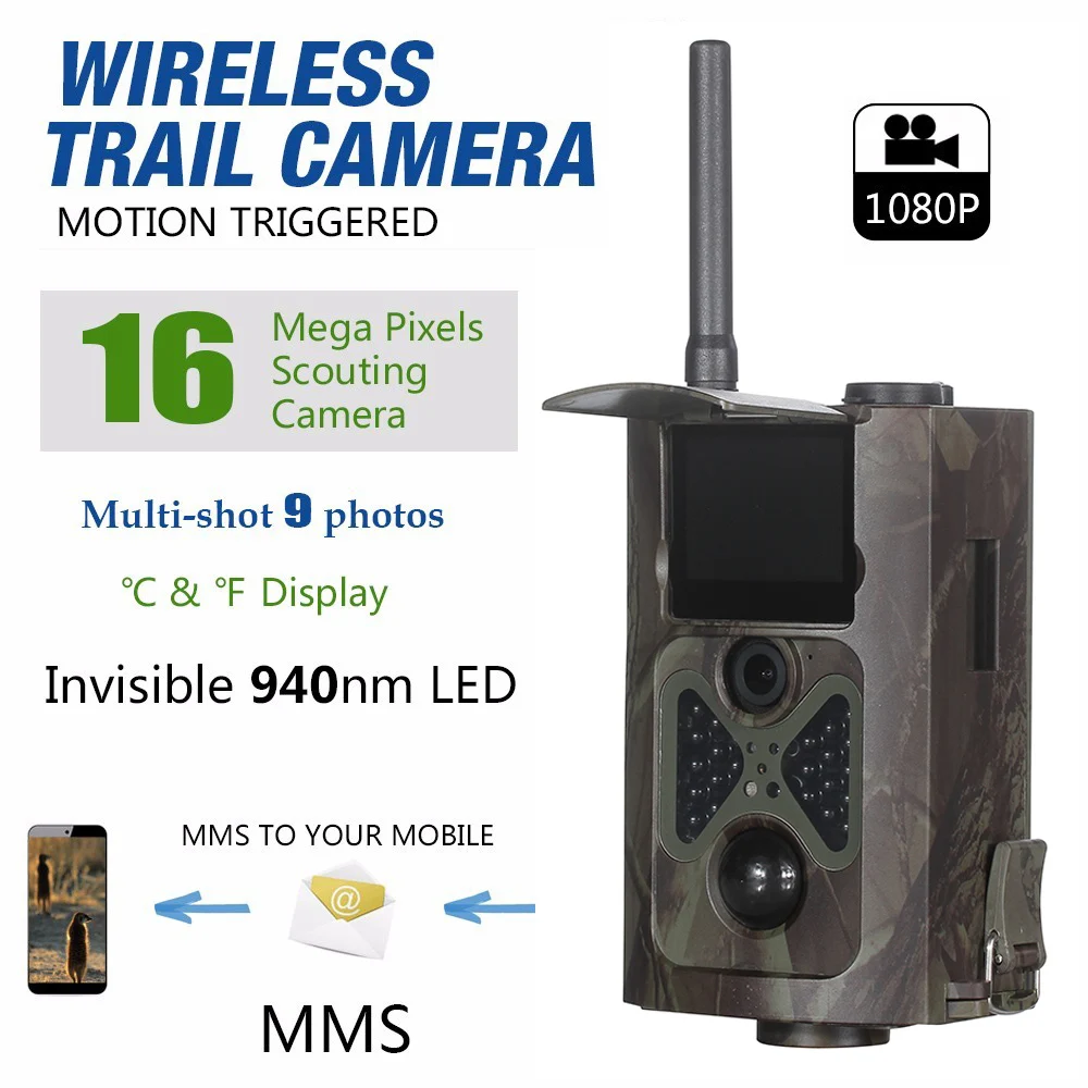 HC550M Trail камера HD 1080 P 16MP gsm, gprs, MMS 0,5 S триггер охотничья камера s игра ночного видения инфракрасная фотоловушка