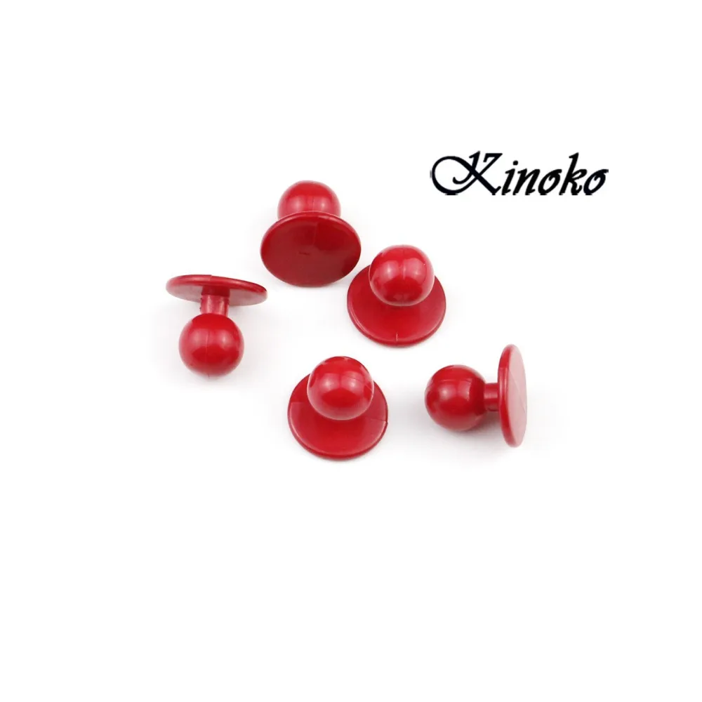 

100pcs/pack Red 0.453" (11.5mm) Plastic buttons, chef apparel clasp Free Shipping #A018