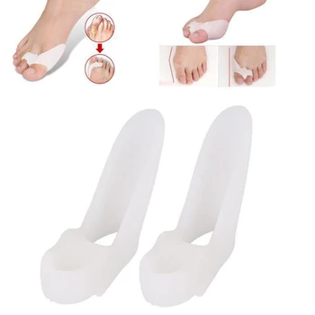 1Pair Hallux Valgus Corrector Bone Thumb Orthotic Orthopedic Silicone Big Toe Separator Bunion Corrector Pedicure Foot Care Tool