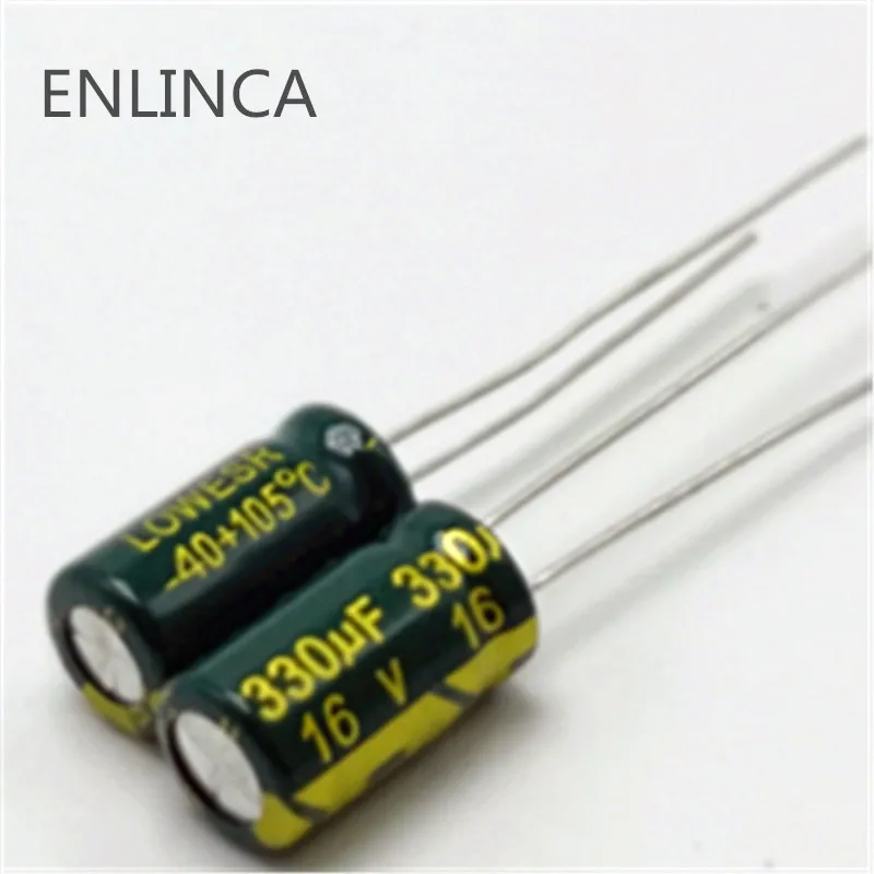60 шт./лот Q11 330uf16V низкий ESR/импеданс высокочастотный алюминиевый