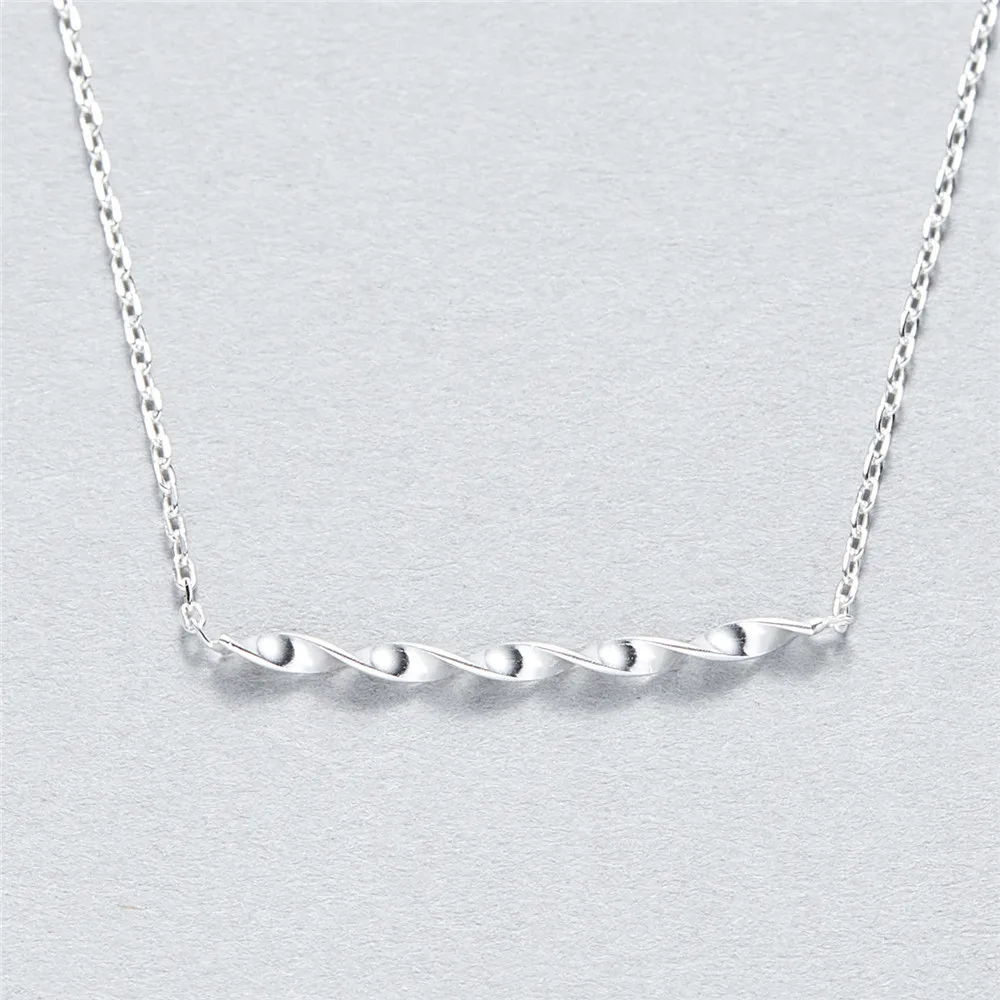 screw simple necklace women 100% 925 Sterling silver nacklace Jewellery Clavicle chain pendant charms