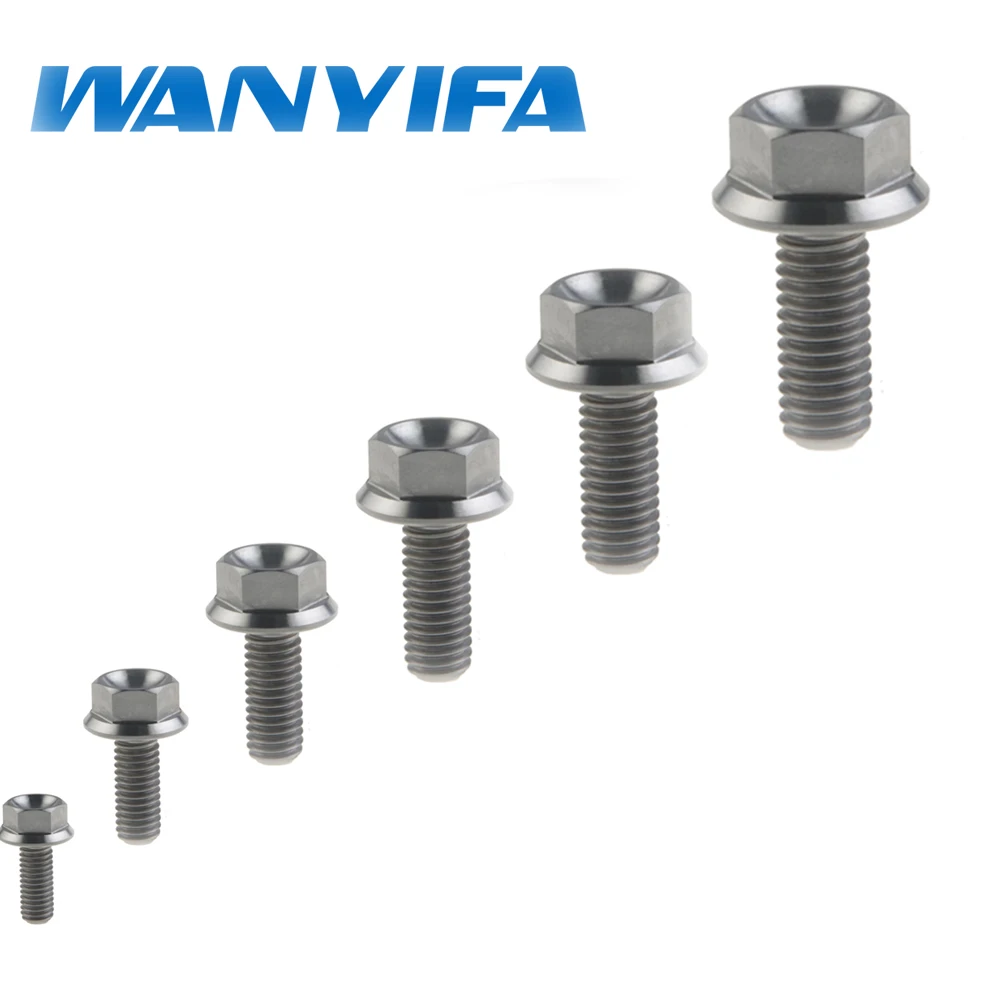 20, 25, 30, 35, 40 mm M8 Titanium DIN 6921 Hex Head Flange Bolt Fastener