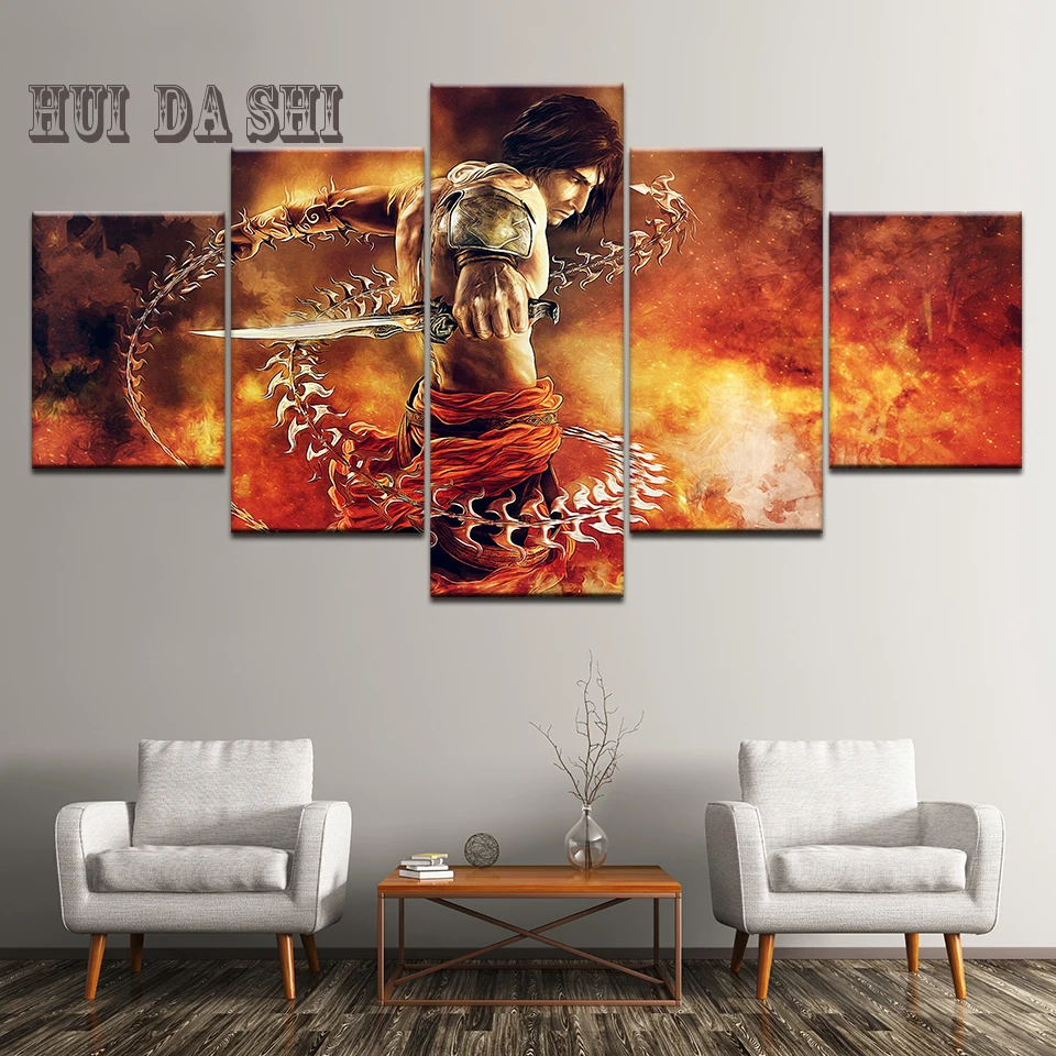 

Modular Wall Art Canvas Pictures HD Prints 5 Piece Prince Of Persia The Two Thrones Painting Living Room Home Decor Game Poster
