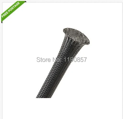 

3/50/100/200 meters 1/4"=6mm Flexo Clean Cut Non Fray Resistant Braided Expandable Cable Sleeving