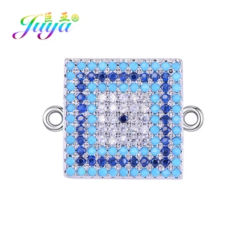 

Juya DIY Accessories Supplies For Jewelry Making Colorful Stones Creative Greek Evil Eye Charm Connectors Wholesale