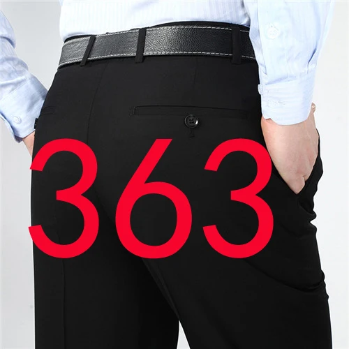 MuYuanYang, мужской модный костюм, брюки, двойные, плиссированные, Слик, морщинки, прямые брюки, модные, летние, мужские, деловые, официальные брюки - Цвет: 363Black