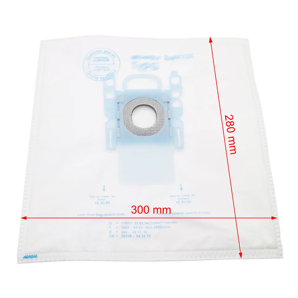 Lot de 20 sacs daspirateur pour Bosch VBBS07Z4V0 FD0003