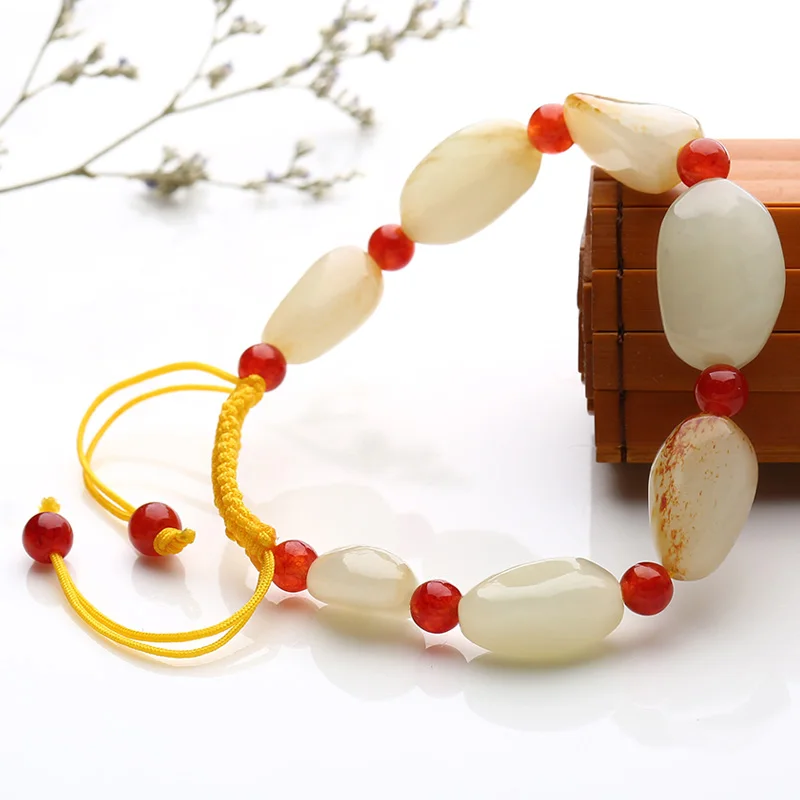 Natural hetian jade Seed makings Suet jade Original stone catenary