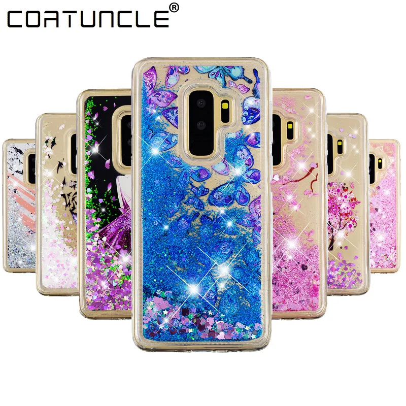 

Silicone Case on For Fundas Samsung Galaxy A8 2018 Case Liquid Glitter Soft TPU Phone Cases For Coque Samsung A8 2018 Cover