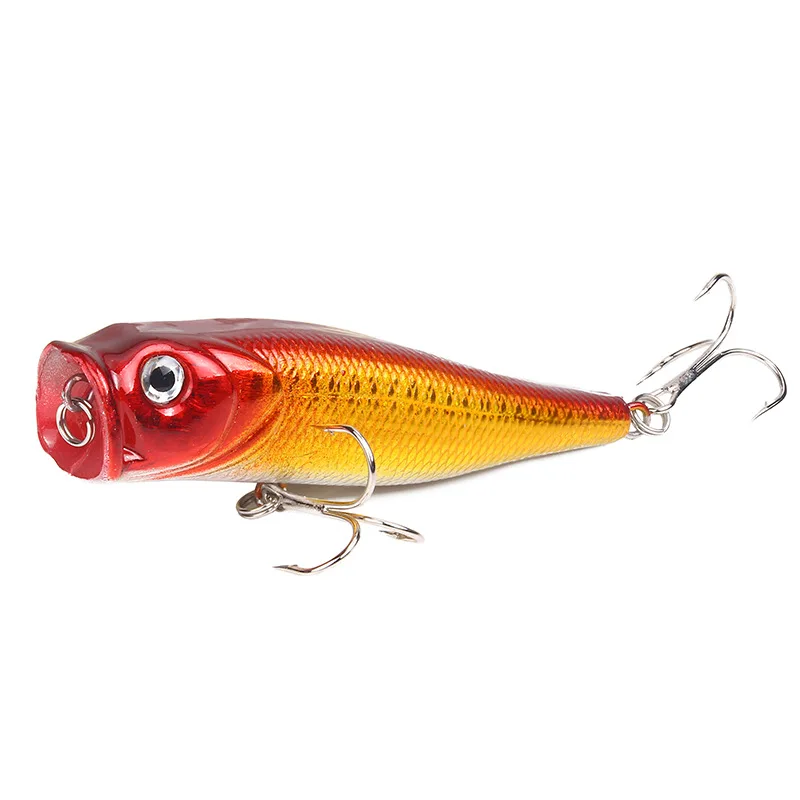 Popper Lures Bait 6 Colors 9cm/14.7 G Artificial Bionic Minnow Fish Bait Black Hook Plastic Hard Bait Fishing Gear jooyoo