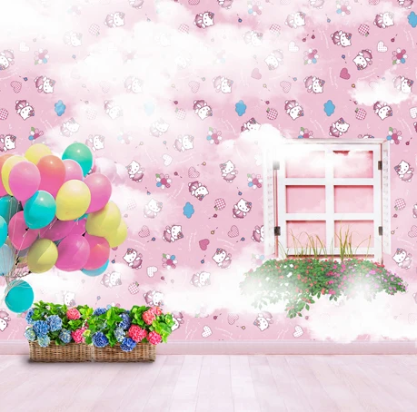 Merah muda Wallpaper Decor Balon Fotografi Background ...