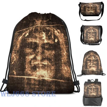 

Funny graphic print shoulder Bags women Jesus Shroud of Turin Single shoulder backpack travel for men Gym Bag