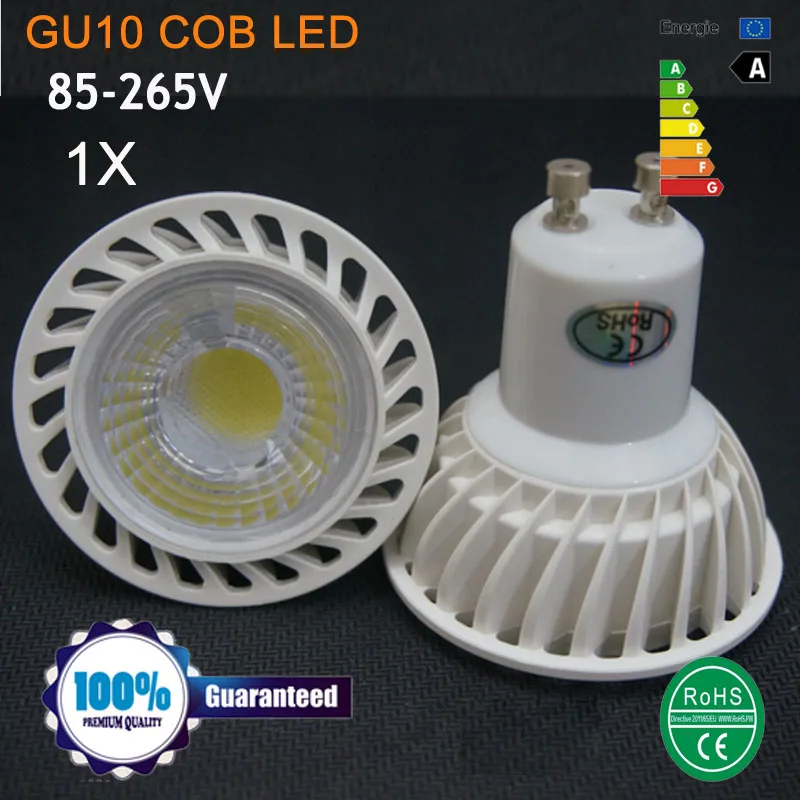 Dimmable GU 10 Led Spotlight AC 220V 110V Led cob Lamp Warm Spot Light ...