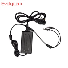 Evolylcam 1 Разделение 2 Мощность кабель адаптер 12В 5A блок питания для камер видеонаблюдения для безопасности Система наблюдения ссtv EU/US/UK/штепсельная вилка австралийского стандарта конвертер