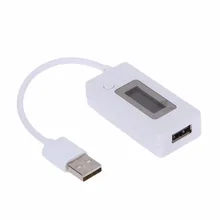 Portable LCD Display USB Charger Voltage and Current Detector Mobile Power Charger Tester Meter Detector for