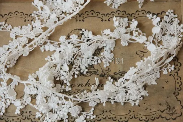 

White Venice Lace Trim Super Exquisite Fringe Lace Wedding Bridal Bracelet Jewelry Design 2 Yards