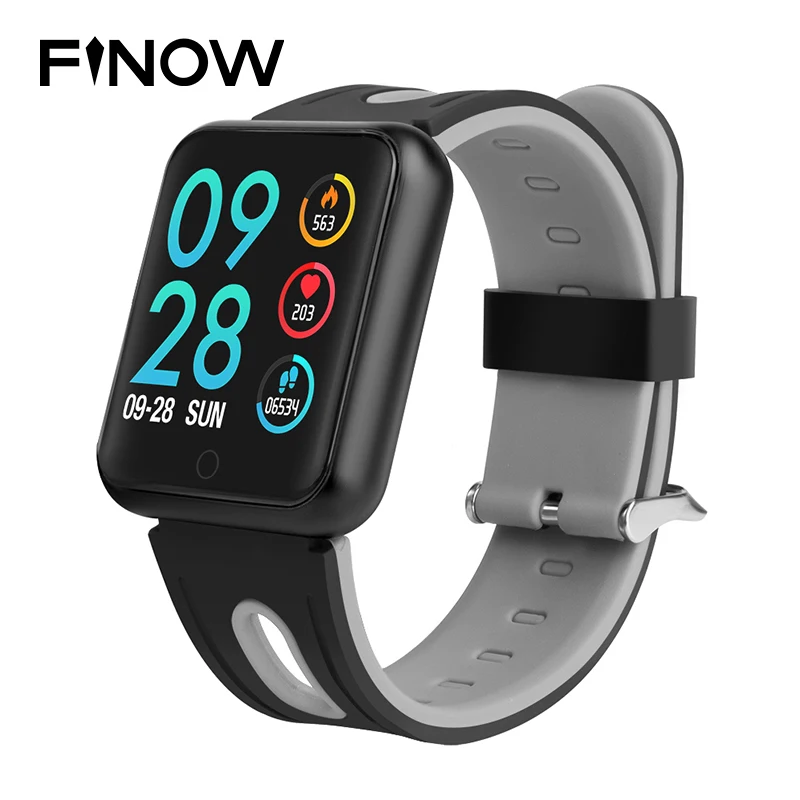 

2018 FINOW P68 Напульсники Smart пульсометр Фитнес браслет IP68 Водонепроницаемый Спортивные Bluetooth для IOS телефона Android