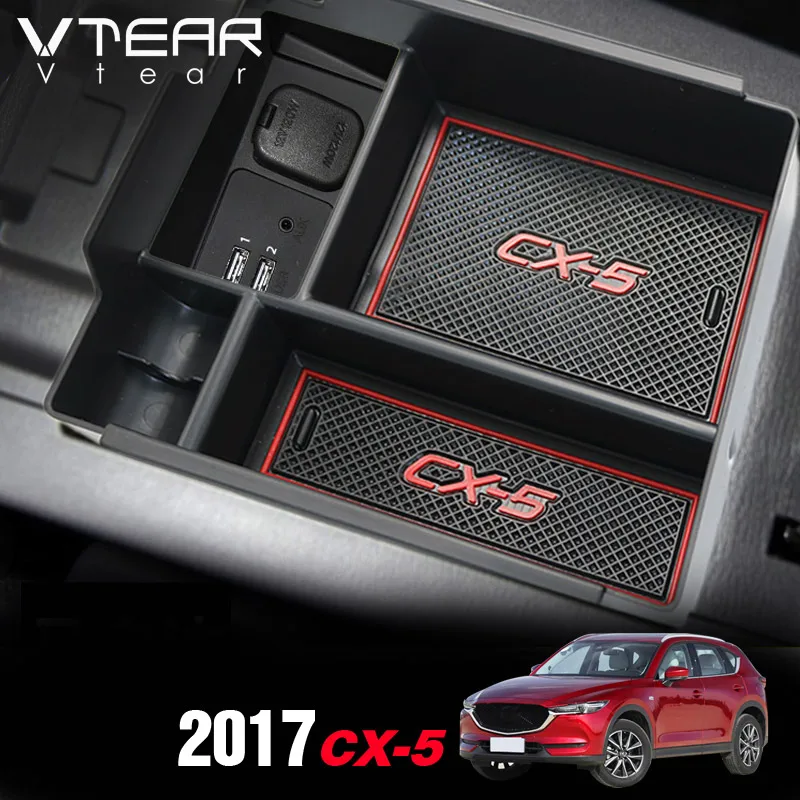 Vtear For Mazda CX 5 CX5 2017 2018 2019 accessories Armrest Storage Box