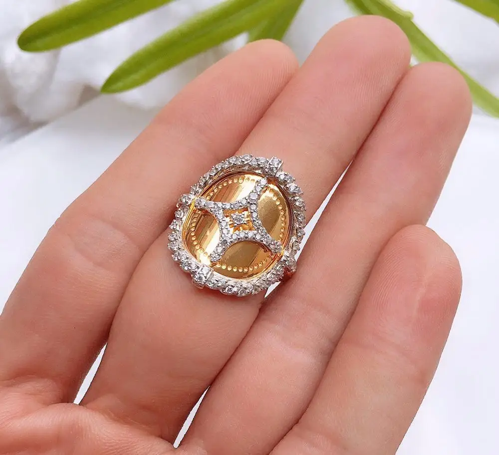 

Fashion brand gold star rings round circle star ring monaco jewelry 925 stelring-silver for women girls
