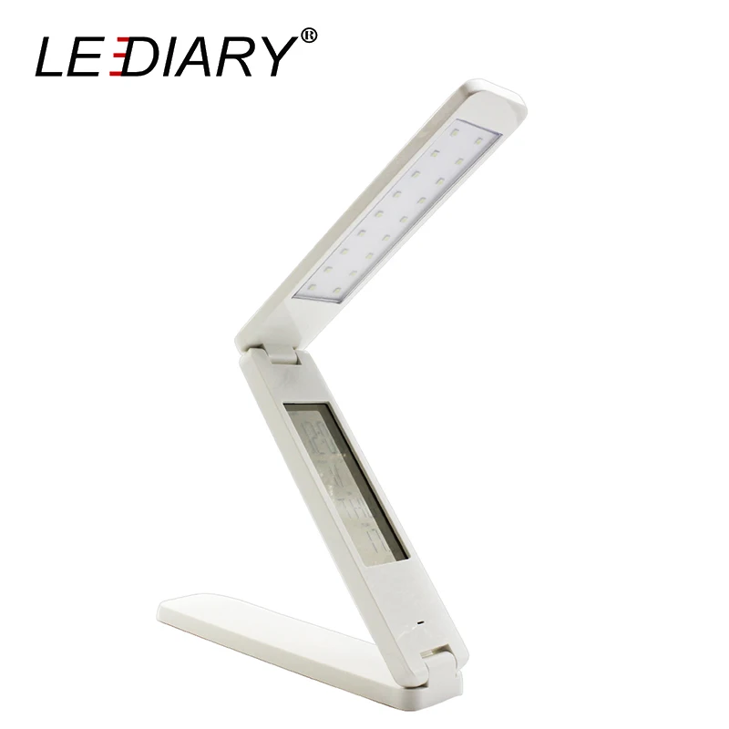 

LEDIARY Desk Lamp LED Liquid Crystal Display With Alarm Clock Dimmable Table Lamp For Kids Portable Foldable LED Desk Lamps