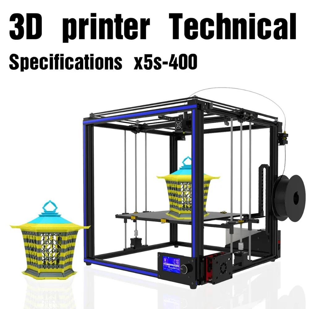 

DIY Aluminum Mini Kit Printing Size With Dual Z-axis Rod HD LCD Screen Double Fan 3D Printer Dual Extruder