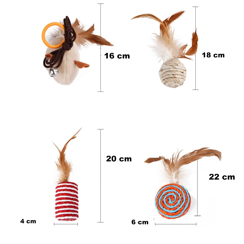 7 шт. кошка курица Пернатый игрушка кошки палка сизаль интерактивные игрушки с колокольчиком Лен забава для кошек Котенок Играть высокое качество TY0015
