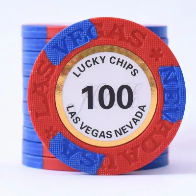 10pcs/set NEVADA Poker Chips in clay 14g insert iron Texas hold'em coin Casino quality - Цвет: 10pcs  100