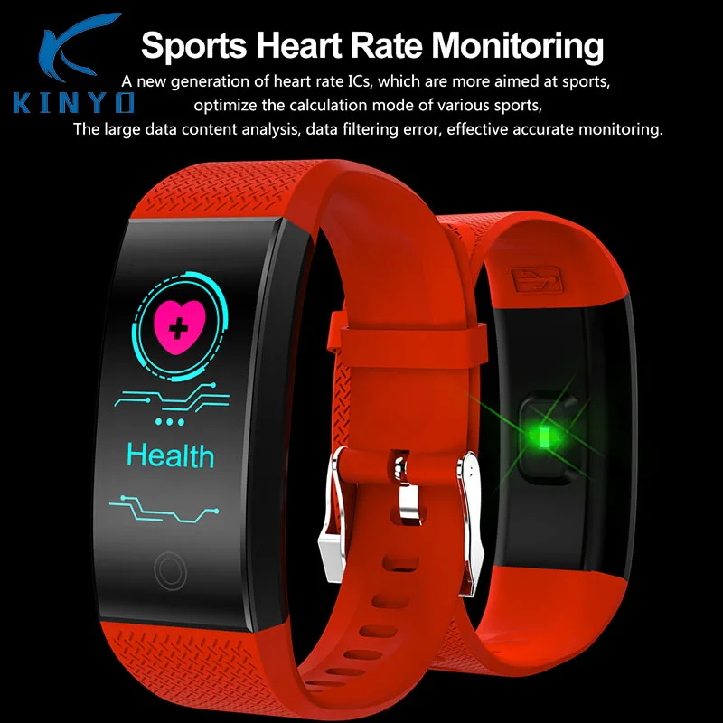 Smart Watch IP68 Waterproof bracelet heart rate Blood pressure Fitness tracker smart wristband pk F1 EX18 xiomi mi band 3 | Электроника