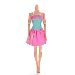 Лидер продаж 13 см мини принцессы кружевные платья для куклы лето с принтом куклы аксессуары платье Костюмы 1 шт