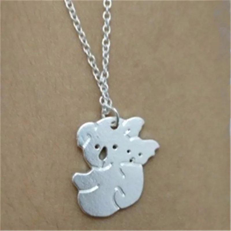 Mama Bear Tag Engraved Animal Pendant Necklace Gold Color Mother Kids Love Simple Fashion Mom and Children Jewelry | Украшения и