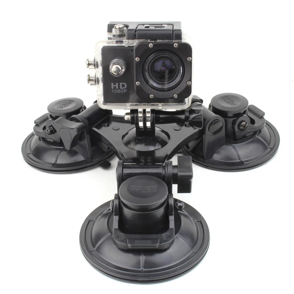 

SOONSUN Accessories for GoPro Car Window Triple Sucker Suction Cup Mount for Go Pro Hero 7 6 5 4 SJCAM For Xiaomi Yi Action Cam